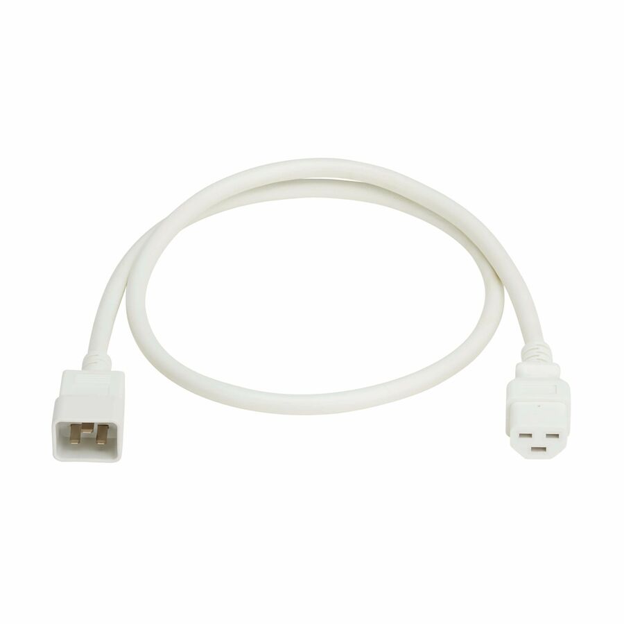 Eaton Tripp Lite Series Power Cord, C20 to C21 - Heavy-Duty, 20A, 250V, 12 AWG, 3 ft. (0.9 m), White