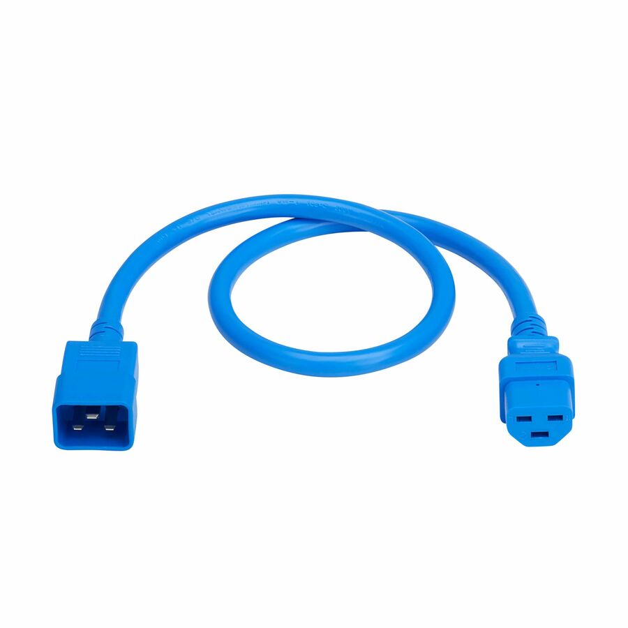 Eaton Tripp Lite Series Power Cord, C20 to C21 - Heavy-Duty, 20A, 250V, 12 AWG, 2.5 ft. (0.76 m), Blue