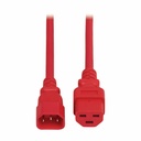 Eaton Tripp Lite Series Power Cord, C14 to C21 - Heavy-Duty, 15A, 250V, 14 AWG, 6 ft. (1.8 m), Red