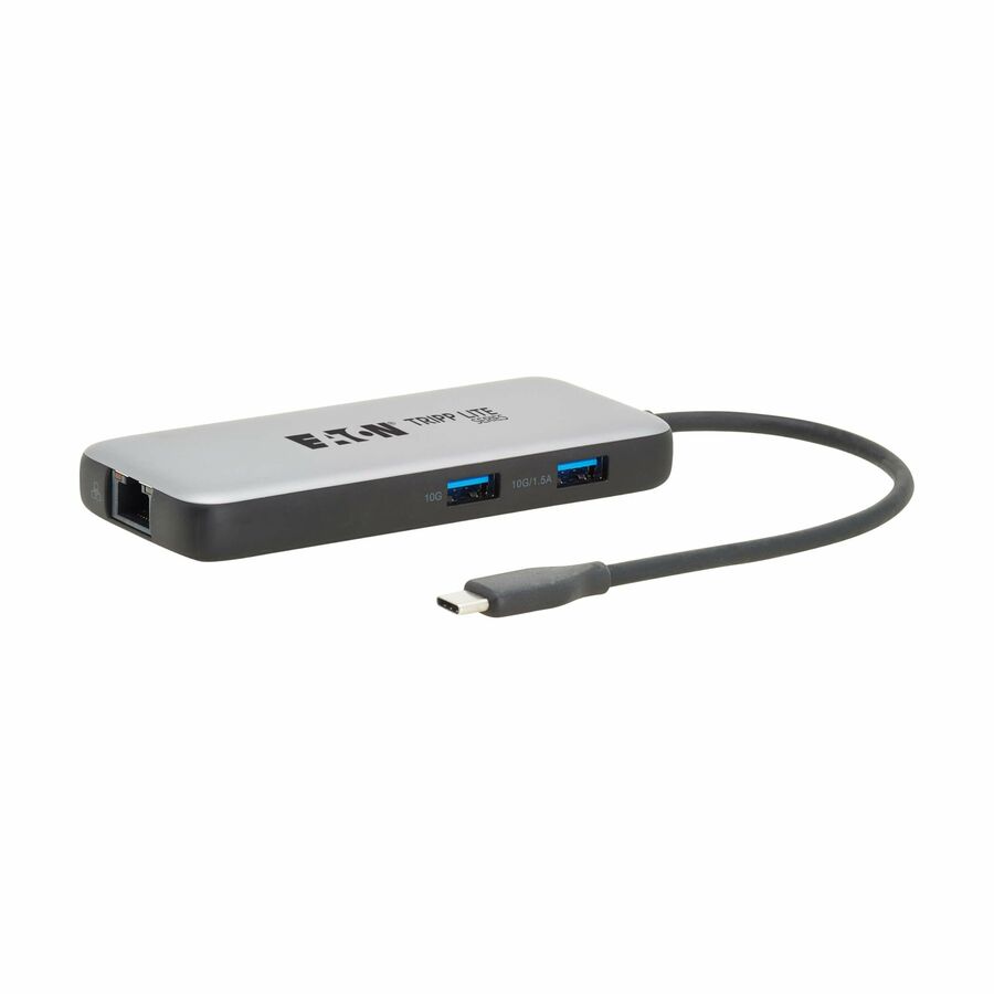 Eaton Tripp Lite Series USB-C Multiport Adapter - 4K 60 Hz HDMI, USB 3.2 Gen 2 Hub Ports, GbE, 100W PD Charging, HDR, HDCP 2.2