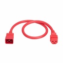 Eaton Tripp Lite Series Power Cord, C20 to C21 - Heavy-Duty, 20A, 250V, 12 AWG, 2 ft. (0.6 m), Red