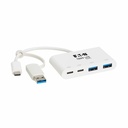 Eaton Tripp Lite Series 4-Port USB-C Hub - USB 3.2 Gen 2 (10 Gbps), 2 USB-A & 2 USB-C Ports, Thunderbolt 3, White