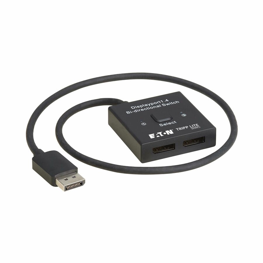 Eaton Tripp Lite Series 2x1 Bi-Directional DisplayPort Switch - 4K 120 Hz or 8K 30 Hz, HDR, HDCP Passthrough