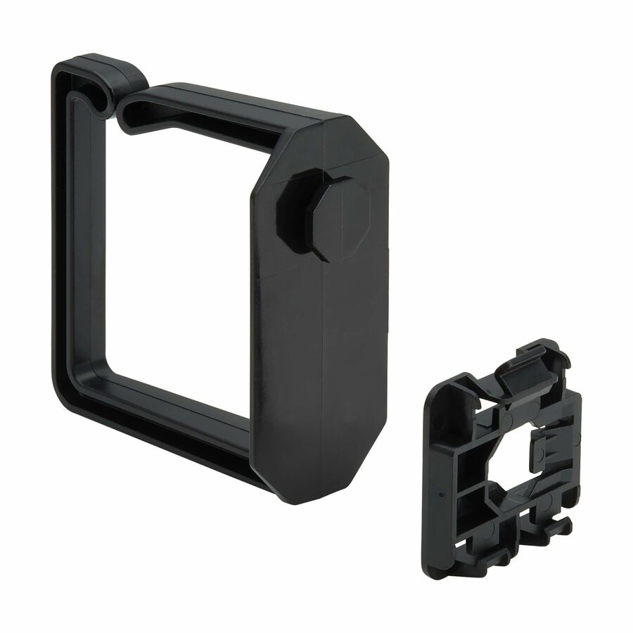 Eaton Tripp Lite Series Cable Management D-Rings for DIN Rails - Multi-Angle, 2U, Black, 2 Pack