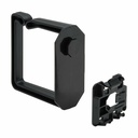 Eaton Tripp Lite Series Cable Management D-Rings for DIN Rails - Multi-Angle, 2U, Black, 2 Pack