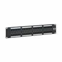 Eaton Tripp Lite Series 48-Port Cat6 Patch Panel - 4PPoE Compliant, 110/Krone, 568A/B, RJ45 Ethernet, 2U Rack-Mount, Black, TAA