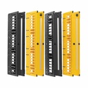 Eaton Tripp Lite Series High-Capacity Vertical Cable Manager - Deep Double Finger Duct with Cover, Double Sided, 6 in. Wide, Yellow/Black, 7 ft. (2.2 m)