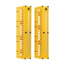 Eaton Tripp Lite Series High-Capacity Vertical Cable Manager - Deep Double Finger Duct with Cover, Single Sided, 6 in. Wide, Yellow, 7 ft. (2.2 m)
