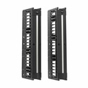 Tripp Lite by Eaton High-Capacity Vertical Cable Manager - Deep Double Finger Duct with Cover - Single Sided - 6 in. Wide - Black - 7 ft. (2.2 m)
