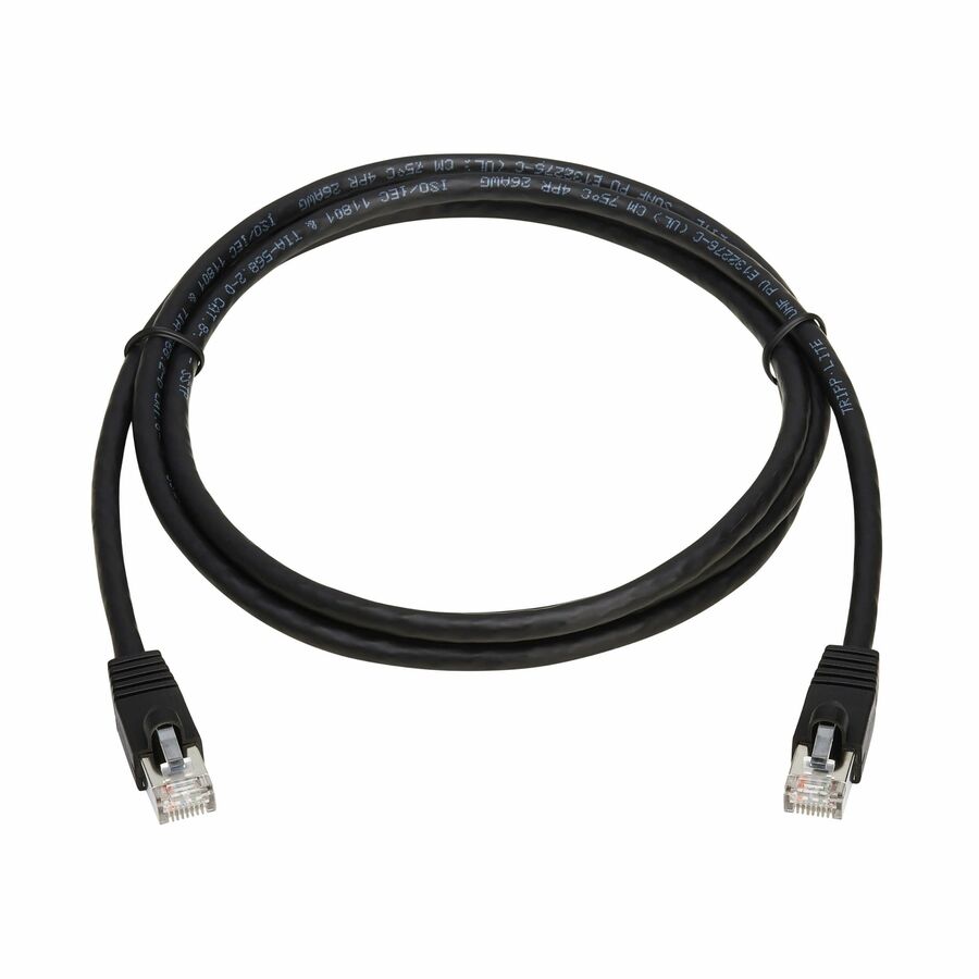 Eaton Tripp Lite Series Cat8 40G Snagless SSTP Ethernet Cable (RJ45 M/M), PoE, Black, 6 ft. (1.8 m)
