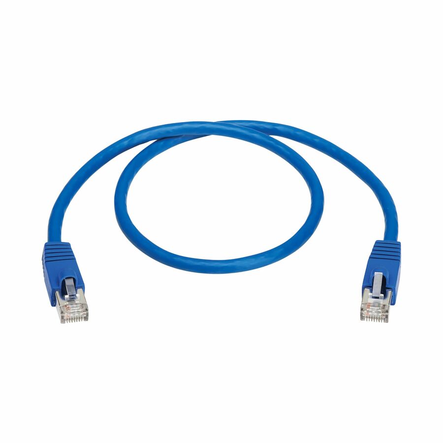 Tripp Lite series Cat8 40G Snagless SSTP Ethernet Cable (RJ45 M/M), PoE, Blue, 2 ft. (0.6 m)
