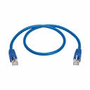 Tripp Lite series Cat8 40G Snagless SSTP Ethernet Cable (RJ45 M/M), PoE, Blue, 2 ft. (0.6 m)