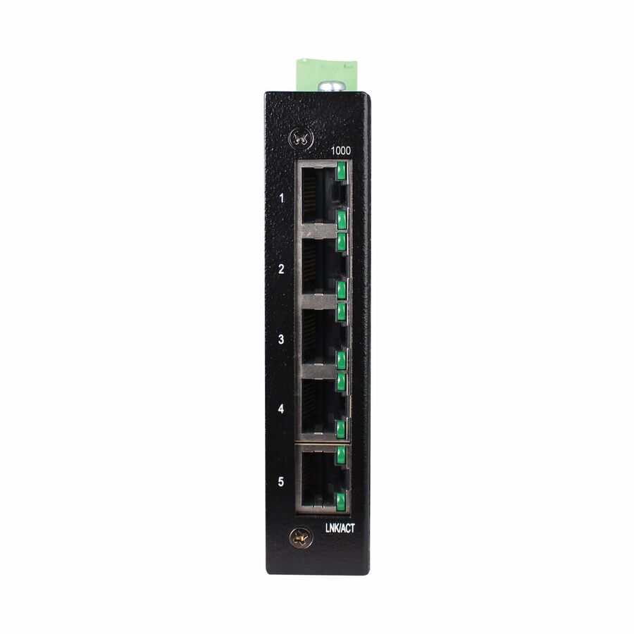 Eaton Tripp Lite Series 5-Port Unmanaged Industrial Gigabit Ethernet Switch - 10/100/1000 Mbps, Ruggedized, -40° to 75°C, EIP QoS, DIN/Wall Mount, TAA