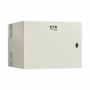 Eaton Tripp Lite Series SmartRack Industrial Enclosure with Lock - NEMA 4, Wall Mount, Metal Construction, Hinged Back, 28 in. Depth, 9U, Gray