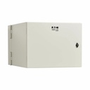 Eaton Tripp Lite Series SmartRack Industrial Enclosure with Lock - NEMA 4, Wall Mount, Metal Construction, Hinged Back, 32 in. Depth, 9U, Gray