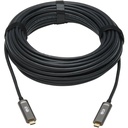 Eaton Tripp Lite Series USB-C AOC Cable (M/M) - USB 3.2 Gen 2 (10 Gbps) Plenum-Rated Fiber Active Optical Cable - Data Only, Black, 10 m (33 ft.)