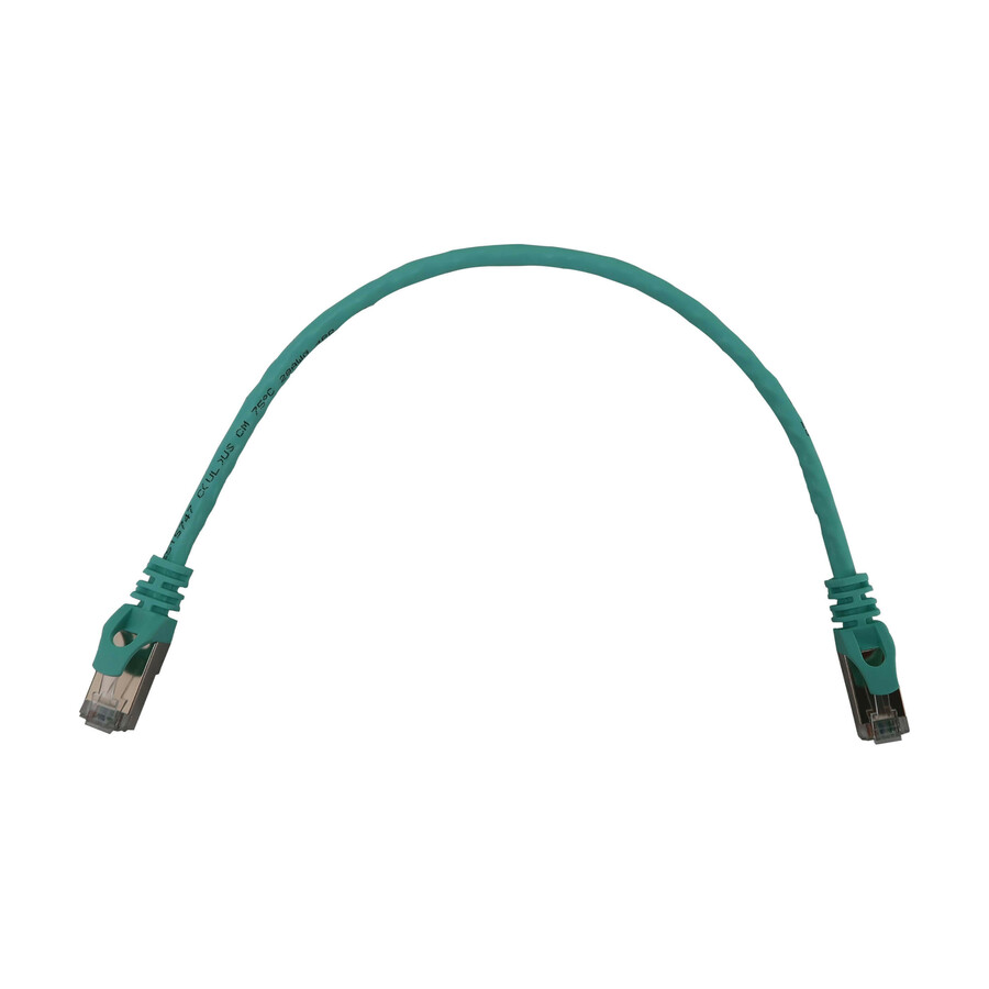 Tripp Lite by Eaton Cat6a 10G Snagless Shielded Slim STP Ethernet Cable (RJ45 M/M), PoE, Aqua, 1 ft. (0.3 m)