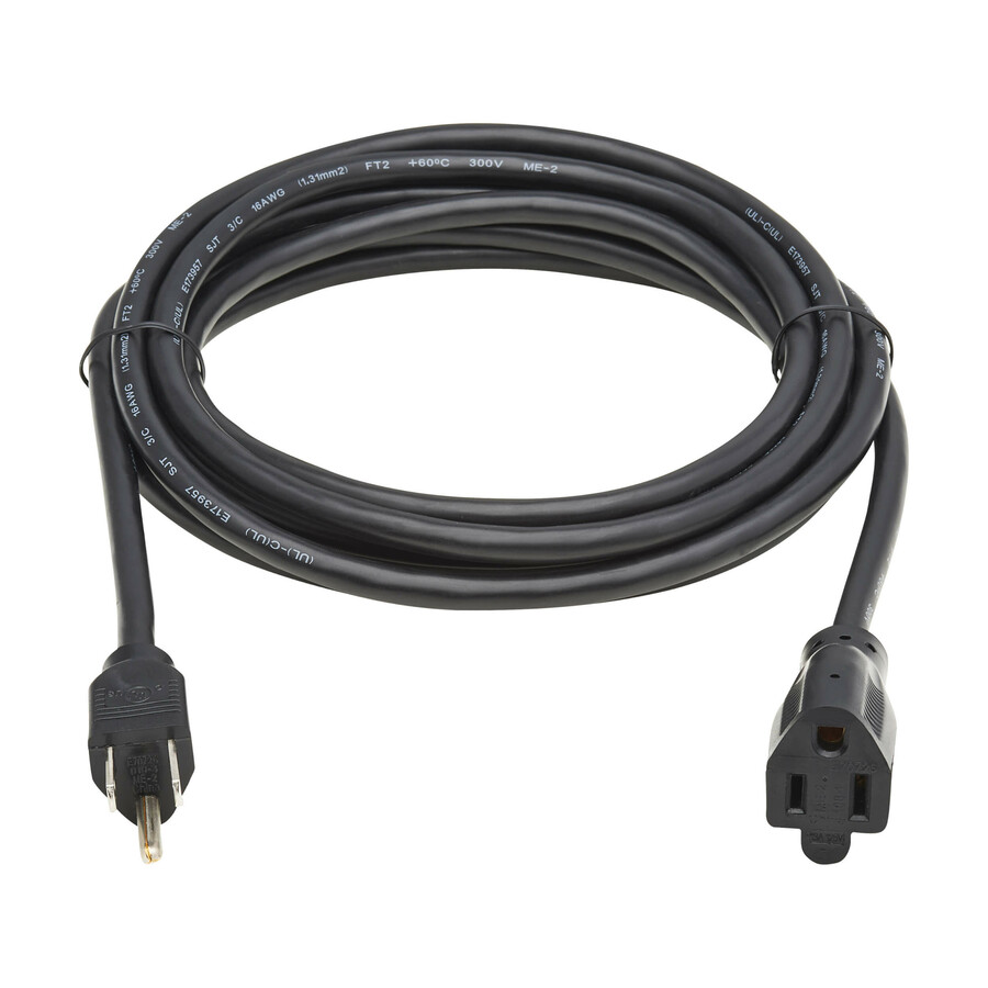 Eaton Tripp Lite Series Power Extension Cord, NEMA 5-15P to NEMA 5-15R - 13A, 120V, 16 AWG, 12 ft. (3.7 m), Black