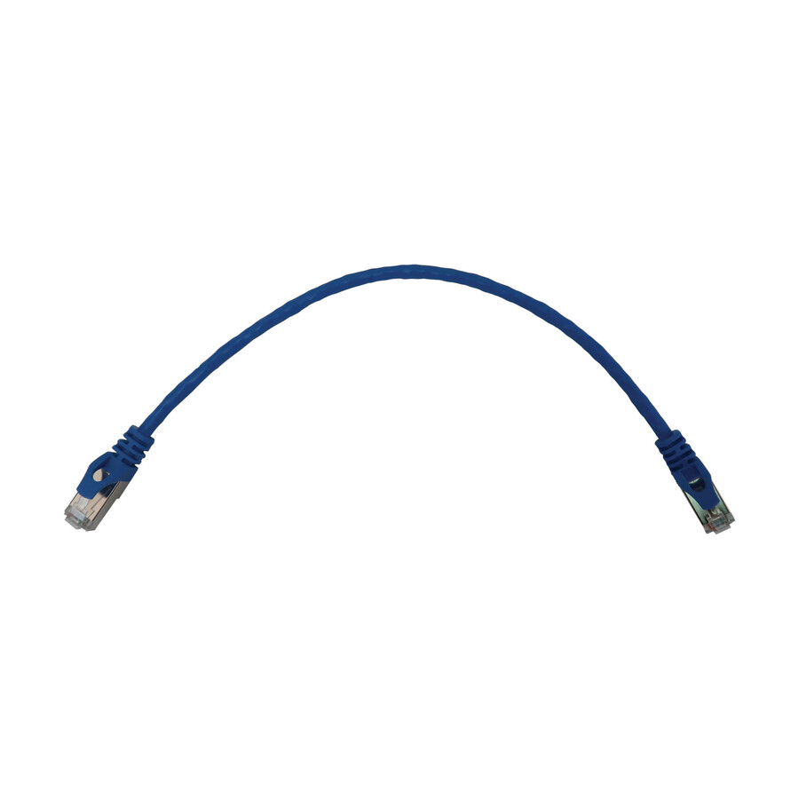 Eaton Tripp Lite Series Cat6a 10G Snagless Shielded Slim STP Ethernet Cable (RJ45 M/M), PoE, Blue, 1 ft. (0.3 m)