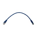 Eaton Tripp Lite Series Cat6a 10G Snagless Shielded Slim STP Ethernet Cable (RJ45 M/M), PoE, Blue, 1 ft. (0.3 m)