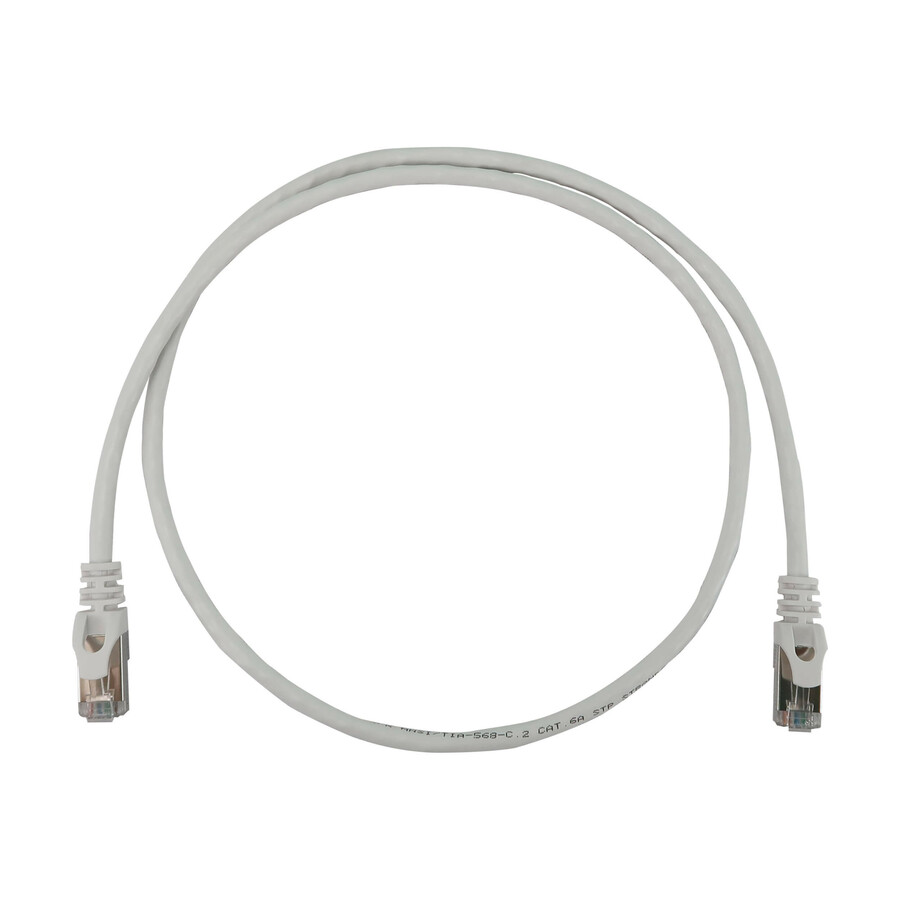 Tripp Lite by Eaton Cat6a 10G Snagless Shielded Slim STP Ethernet Cable (RJ45 M/M), PoE, White, 3 ft. (0.9 m)
