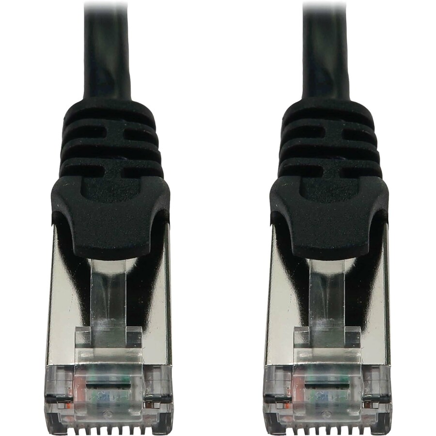 Eaton Tripp Lite Series Cat6a 10G Snagless Shielded Slim STP Ethernet Cable (RJ45 M/M), PoE, Black, 25 ft. (7.6 m)