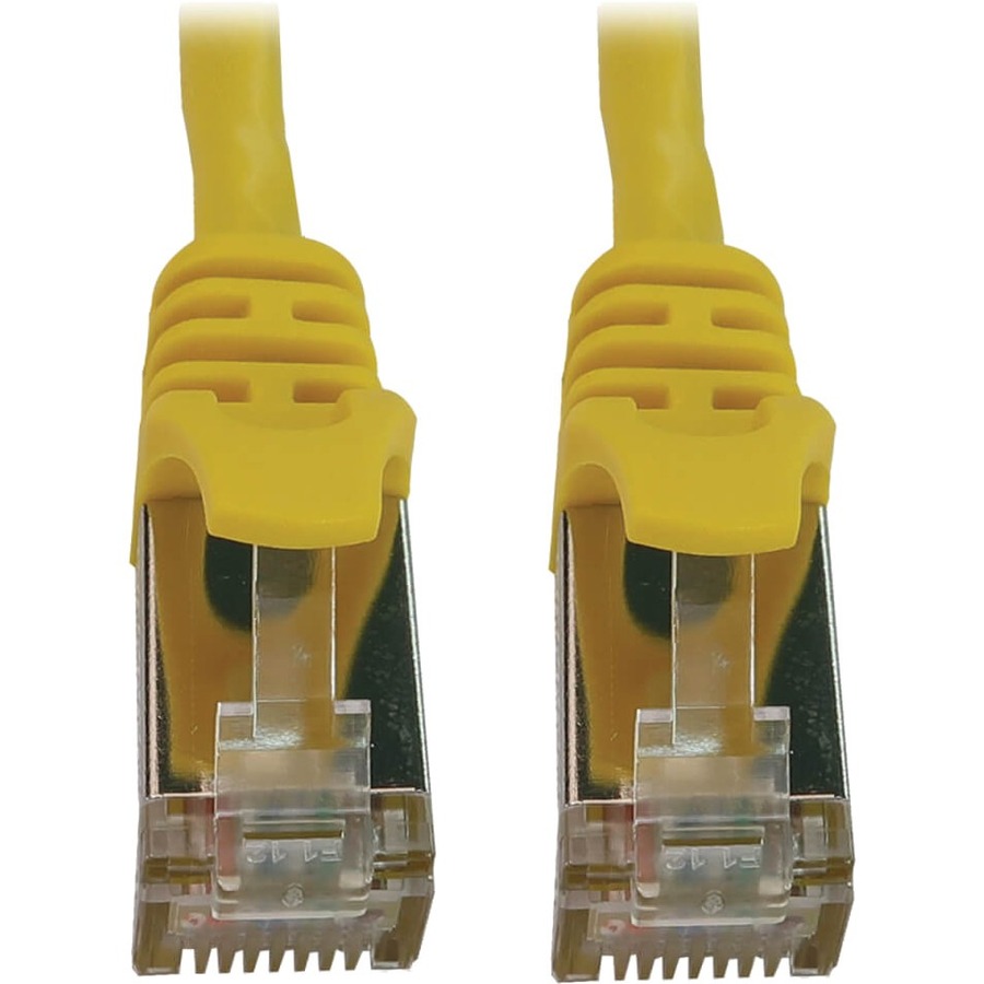 Tripp Lite by Eaton Cat6a 10G Snagless Shielded Slim STP Ethernet Cable (RJ45 M/M), PoE, Yellow, 10 ft. (3.1 m)