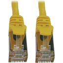 Tripp Lite by Eaton Cat6a 10G Snagless Shielded Slim STP Ethernet Cable (RJ45 M/M), PoE, Yellow, 10 ft. (3.1 m)