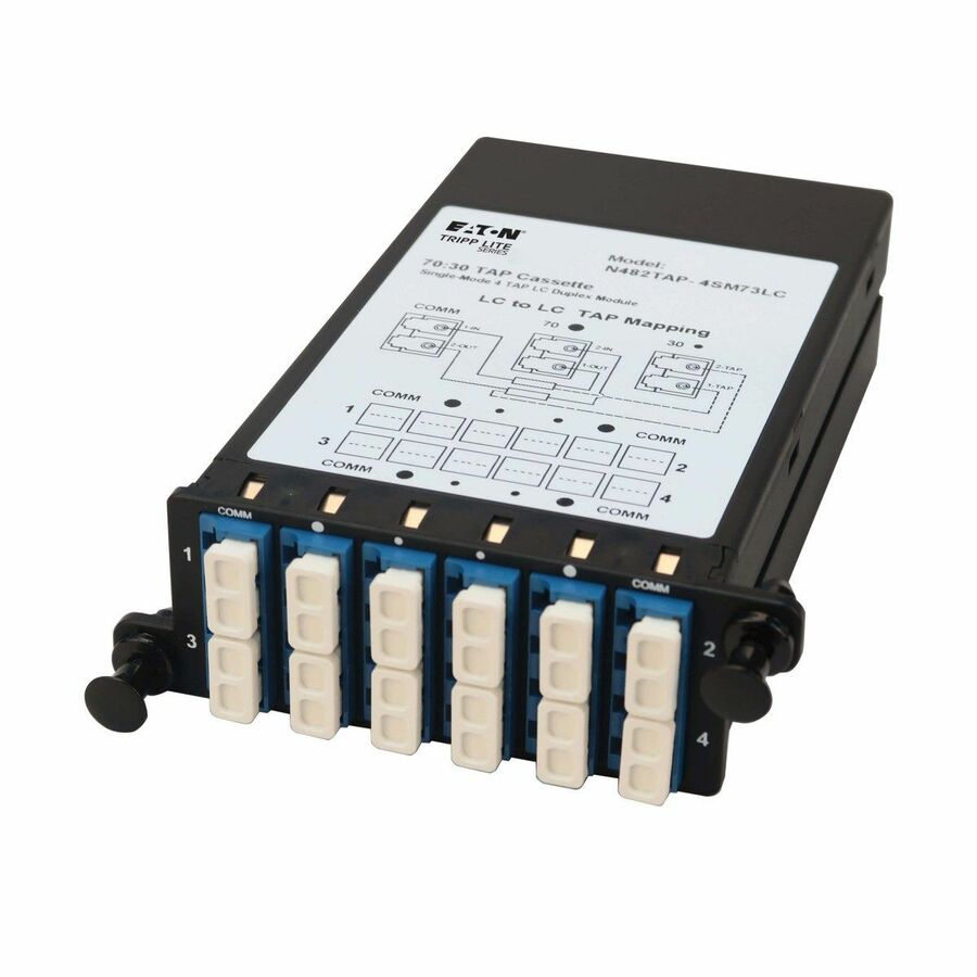 Eaton Tripp Lite Series Fiber TAP Cassette - Singlemode, 4x Duplex LC, 70/30 Split