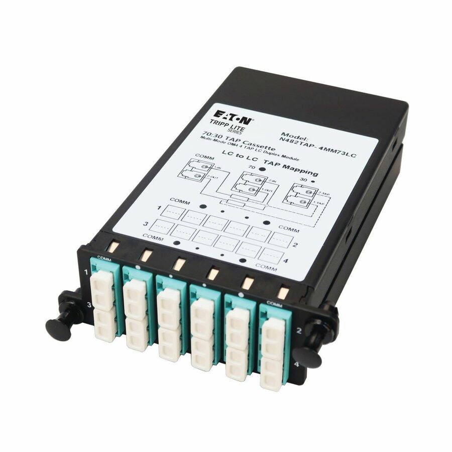 Eaton Tripp Lite Series Fiber TAP Cassette - Multimode, 4x Duplex LC, 70/30 Split