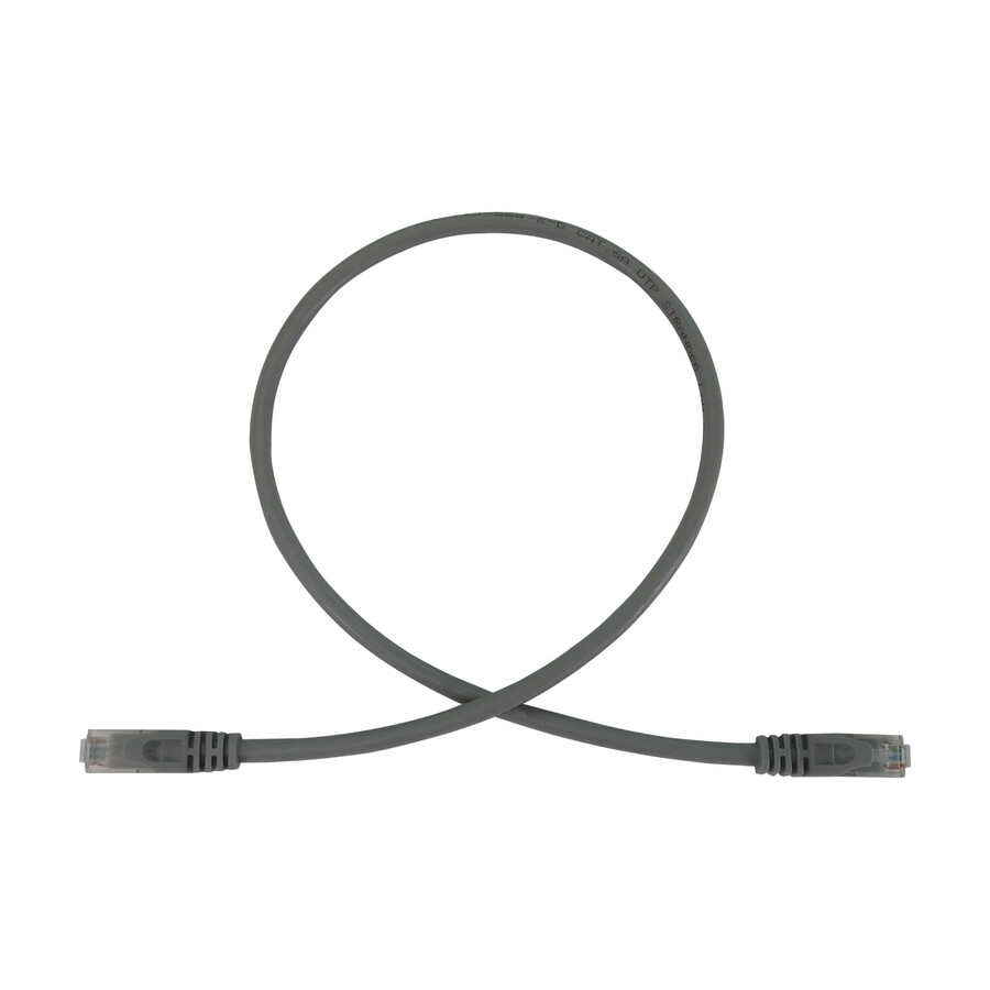 Eaton Tripp Lite Series Cat6a 10G Snagless Molded UTP Ethernet Cable (RJ45 M/M), PoE, Gray, 3 ft. (0.9 m)