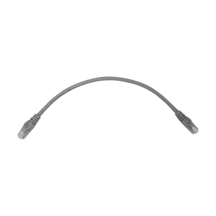 Eaton Tripp Lite Series Cat6a 10G Snagless Molded UTP Ethernet Cable (RJ45 M/M), PoE, Gray, 1 ft. (0.3 m)