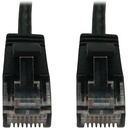 Tripp Lite by Eaton Cat6a 10G Snagless Molded Slim UTP Ethernet Cable (RJ45 M/M), PoE, Black, 7 ft. (2.1 m)