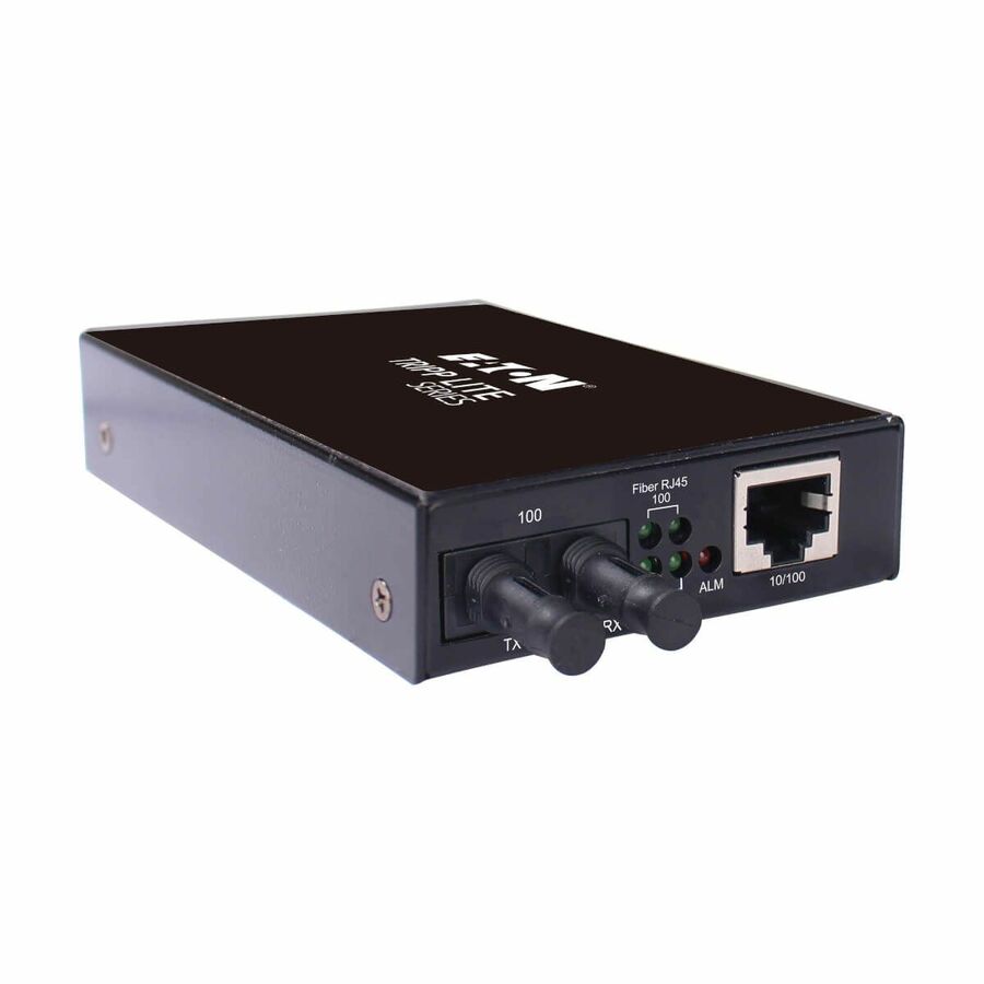 Tripp Lite by Eaton Hardened Copper to Fiber Media Converter 10/100 Mbps RJ45/ST Multimode -10�° to 60�°C 2 km (1.2 mi.)