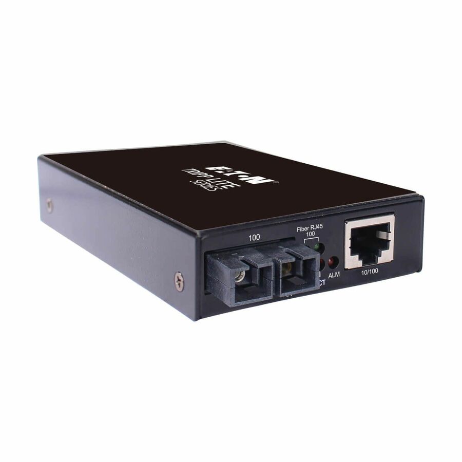 Eaton Tripp Lite Series Hardened Copper to Fiber Media Converter - 10/100 Mbps, RJ45/SC Singlemode, -10° to 60°C, 30 km (18.6 mi.), TAA