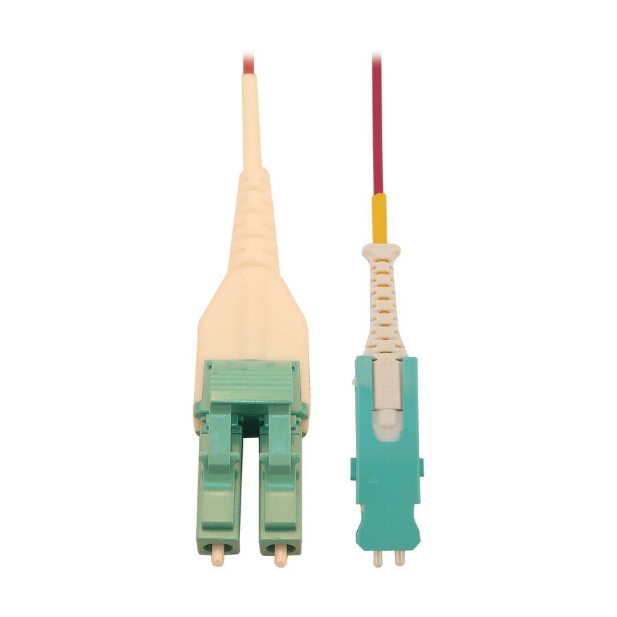 Tripp Lite by Eaton 40/100/400G Multimode 50/125 OM4 Fiber Optic Cable (Duplex SN-PC to Duplex LC-PC M/M), LSZH, Magenta, 5 m (16.4 ft.)