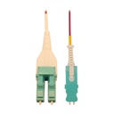 Tripp Lite by Eaton 40/100/400G Multimode 50/125 OM4 Fiber Optic Cable (Duplex SN-PC to Duplex LC-PC M/M), LSZH, Magenta, 5 m (16.4 ft.)
