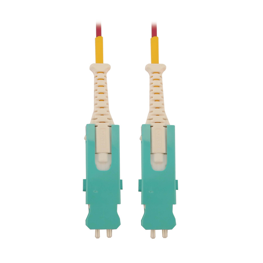 Tripp Lite by Eaton 400G Multimode 50/125 OM4 Fiber Optic Cable (Duplex SN-PC M/M) LSZH Magenta 1 m (3.3 ft.)