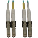 Eaton Tripp Lite Series 400G Multimode 50/125 OM3 Switchable Fiber Optic Cable (Duplex LC-PC M/M), LSZH, Aqua, 4 m (13.1 ft.)