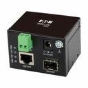 Eaton Tripp Lite Series Unmanaged Industrial Gigabit Fiber to Ethernet Media Converter, 10/100/1000 Mbps, RJ45/SFP, -40° to 75°C, DC Power, TAA