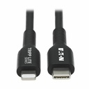 Eaton Tripp Lite Series USB-C to Lightning Sync/Charge Cable (M/M), MFi Certified, Black, 2 m (6.6 ft.)