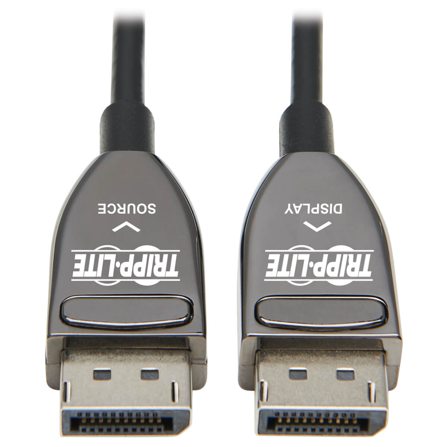 Eaton Tripp Lite Series DisplayPort Active Optical Cable (AOC), 8K 60 Hz (M/M), CL3 Rated, Latching Connectors, Black, 10 m (33 ft.)