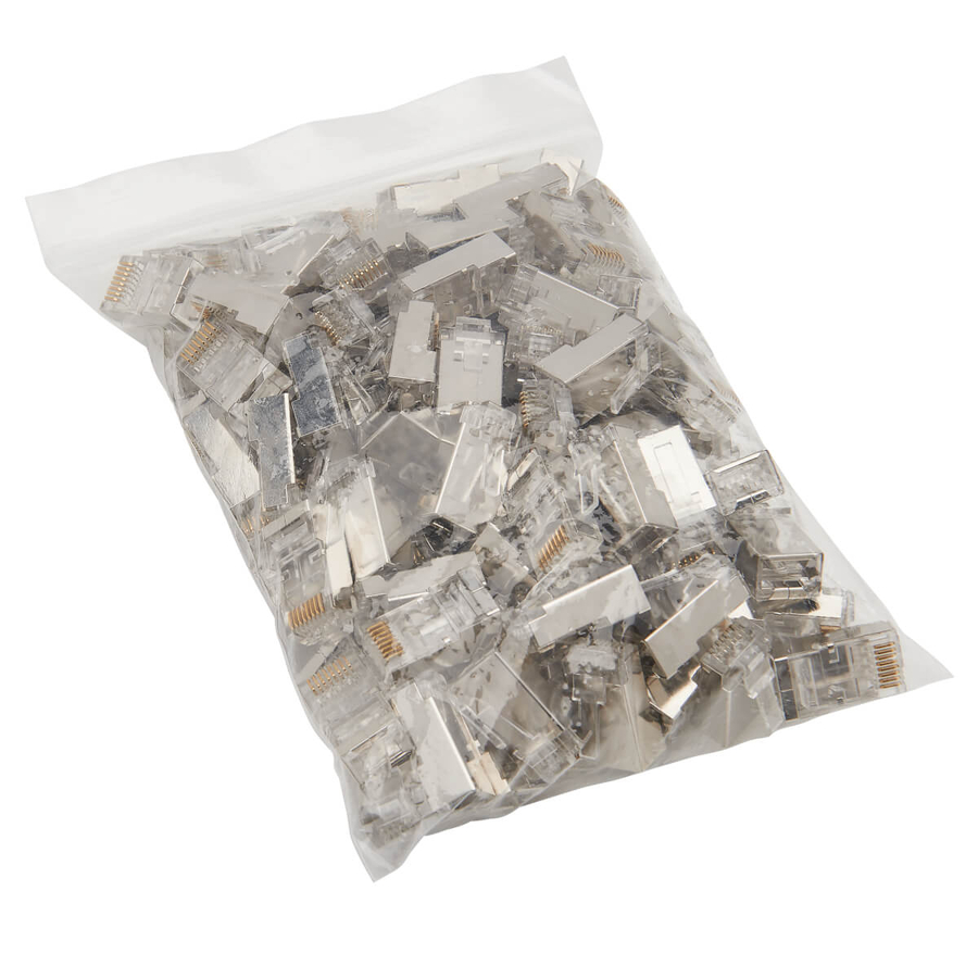 Eaton Tripp Lite Series Cat6 RJ45 Pass-Through FTP Modular Plug, 100 Pack, TAA