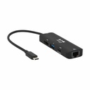Eaton Tripp Lite Series USB-C Multiport Adapter - 4K 60 Hz HDMI, USB 3.x (5Gbps) Hub Ports, GbE, 100W PD Charging, HDR, HDCP 2.2