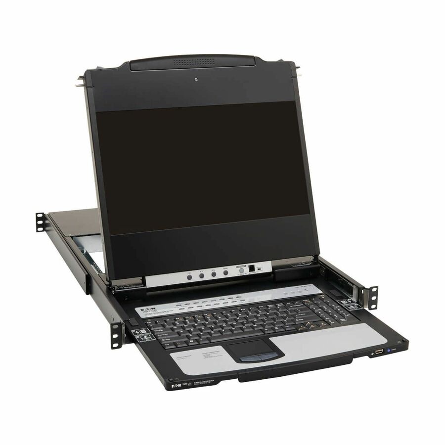 Eaton Tripp Lite Series NetDirector 16-Port DisplayPort KVM Switch Console with 17 in. LCD, Dual Rail, 1U Rack-Mount, TAA