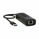 Eaton Tripp Lite Series USB to RJ45 Gigabit Ethernet Network Adapter (M/F) - USB 3.1 Gen 1, 2.5 Gbps Ethernet, Black