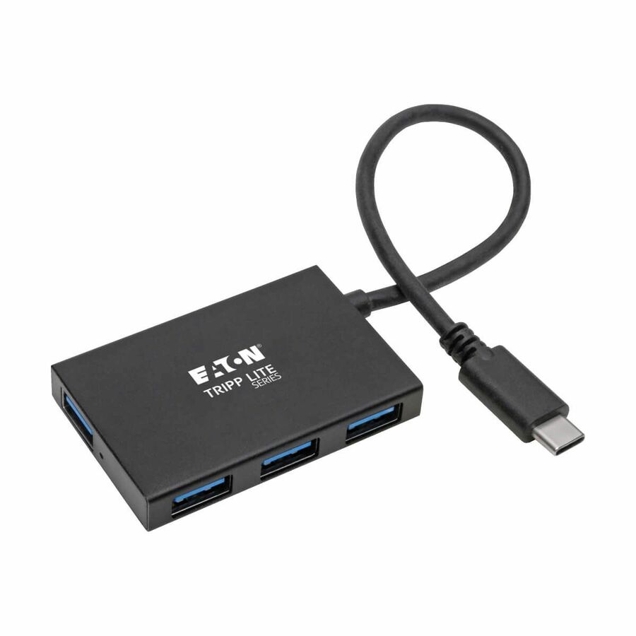 Eaton Tripp Lite Series 4-Port USB-C Hub, USB 3.x Gen 2 (10Gbps), 4x USB-A Ports, Thunderbolt 3 Compatible, Aluminum Housing, Black