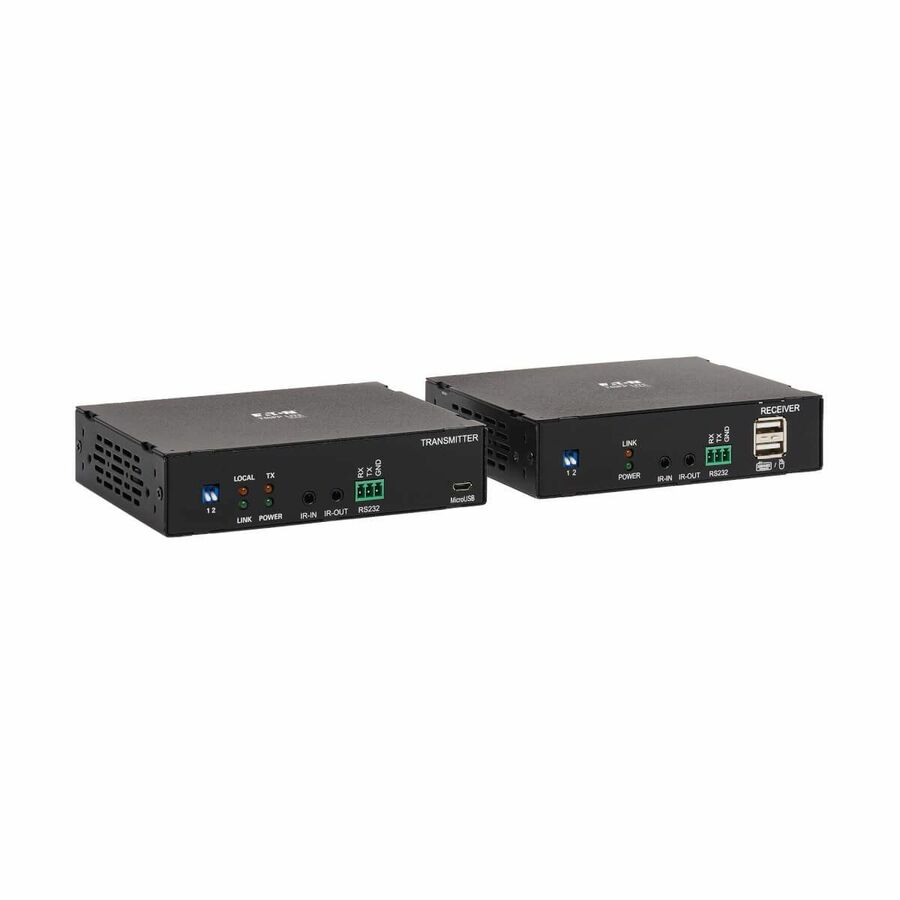 Tripp Lite by Eaton HDMI over Fiber Extender Kit Transmitter/Receiver 4K 60 Hz 4:4:4 RS-232 IR Multimode LC 985 ft. (300 m) TAA