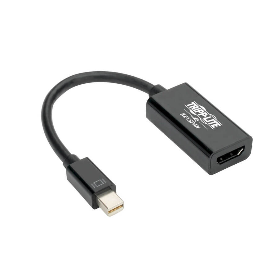 Tripp Lite by Eaton Keyspan Mini DisplayPort to HDMI Active Adapter/Video Converter (M/F) - 4K 60 Hz DP 1.2 HDCP 2.2 Black 6 in.