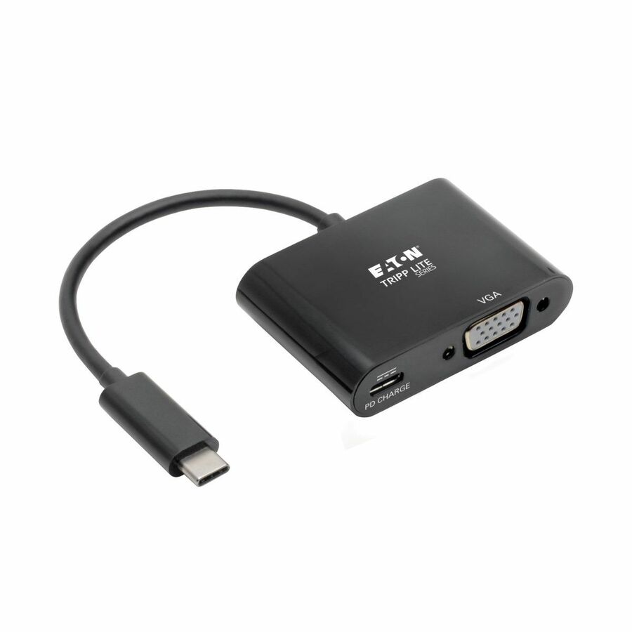 Eaton Tripp Lite Series USB-C to VGA Adapter with PD Charging, Black